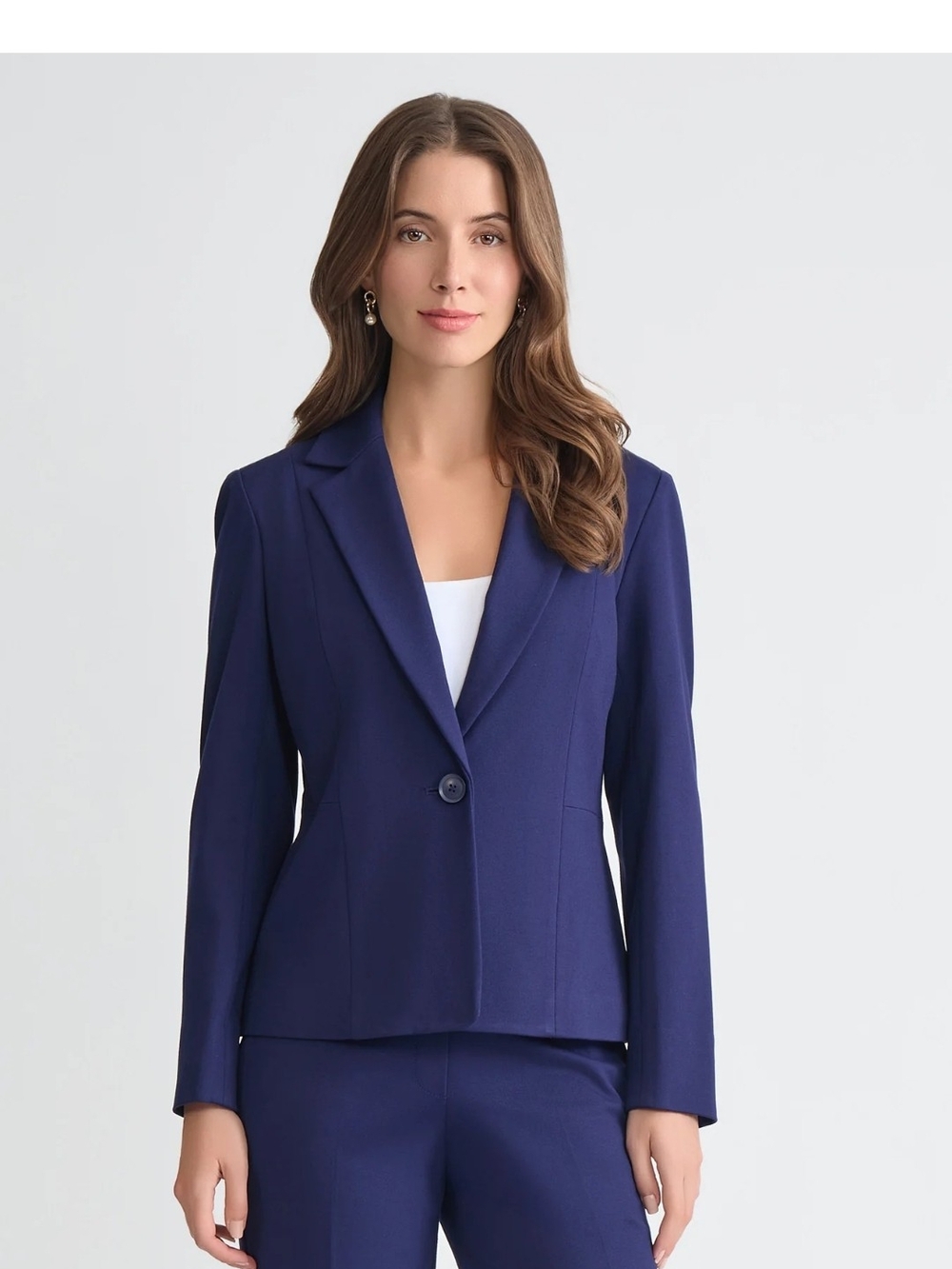 Kasper Compression Suiting Women's Navy Suit